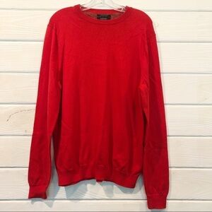 Nordstrom Men Crewneck Knit Holiday Red Sweater, Christmas